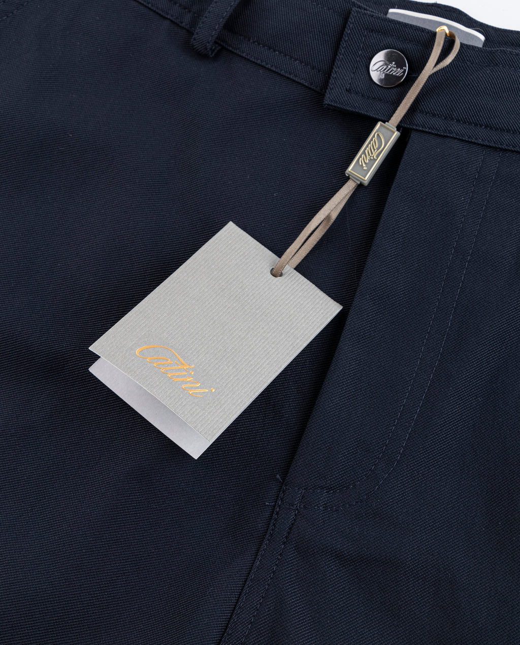 Men's Catini Alcorto Chino Shorts in Navy Blue — image 7