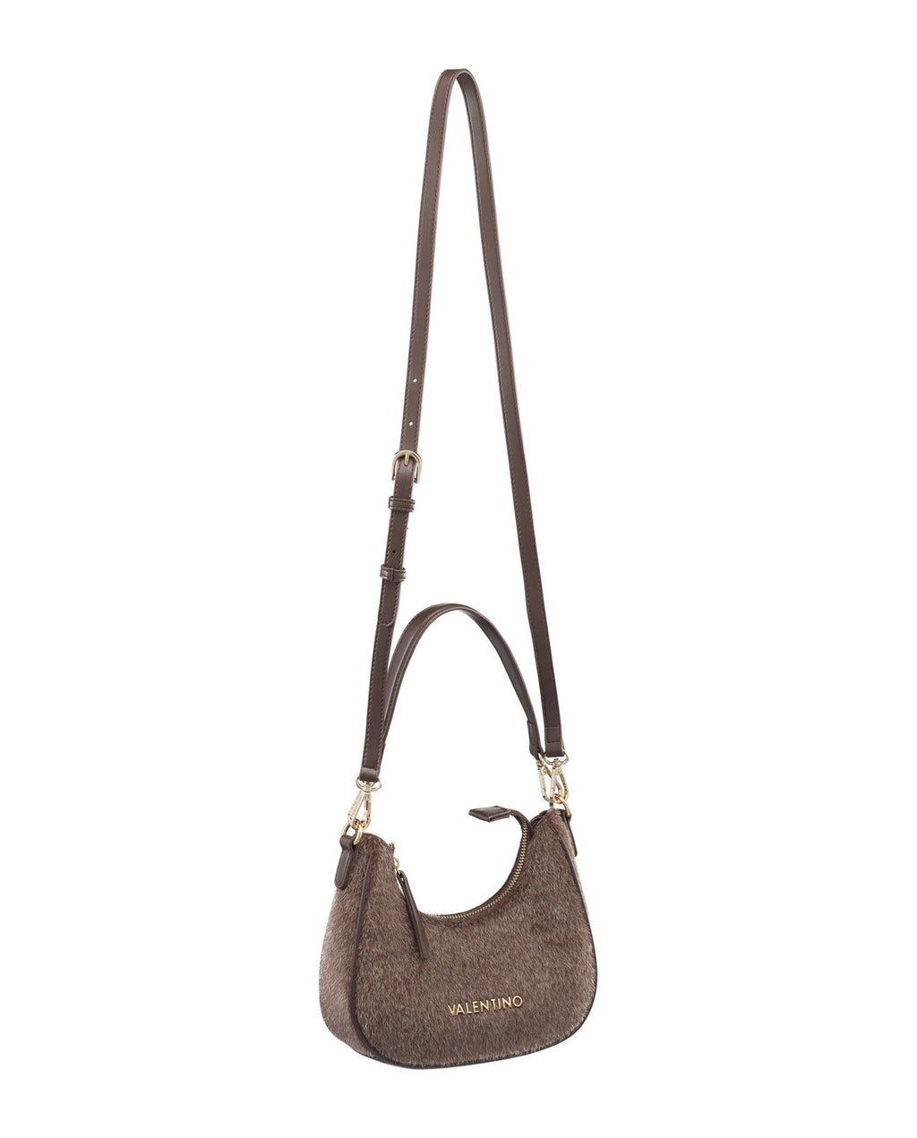 Women's Valentino Ocarina Winter Shoulder Bag In Dark Brown