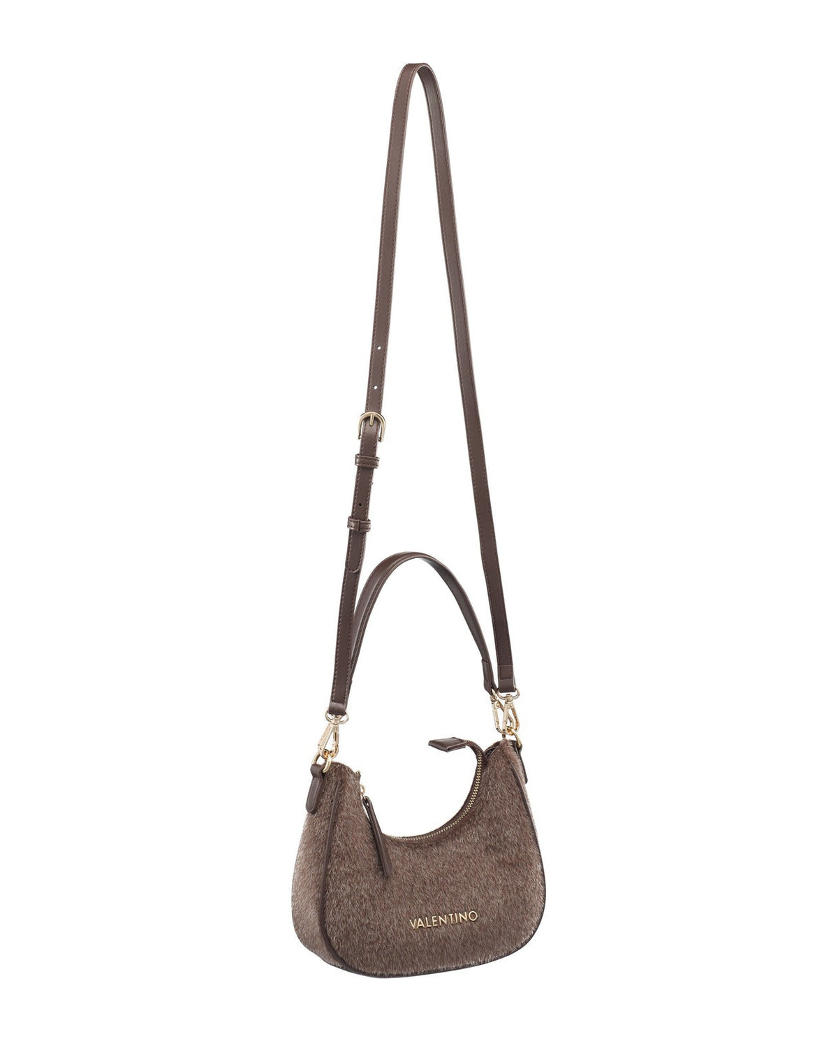 Women's Valentino Ocarina Winter Shoulder Bag In Dark Brown
