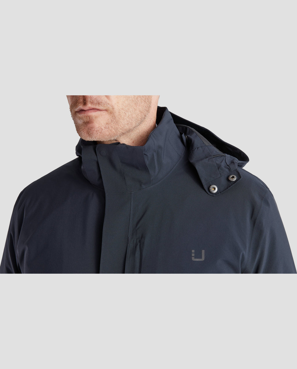 Men's UBR Black Storm Coat in Navy - image 8