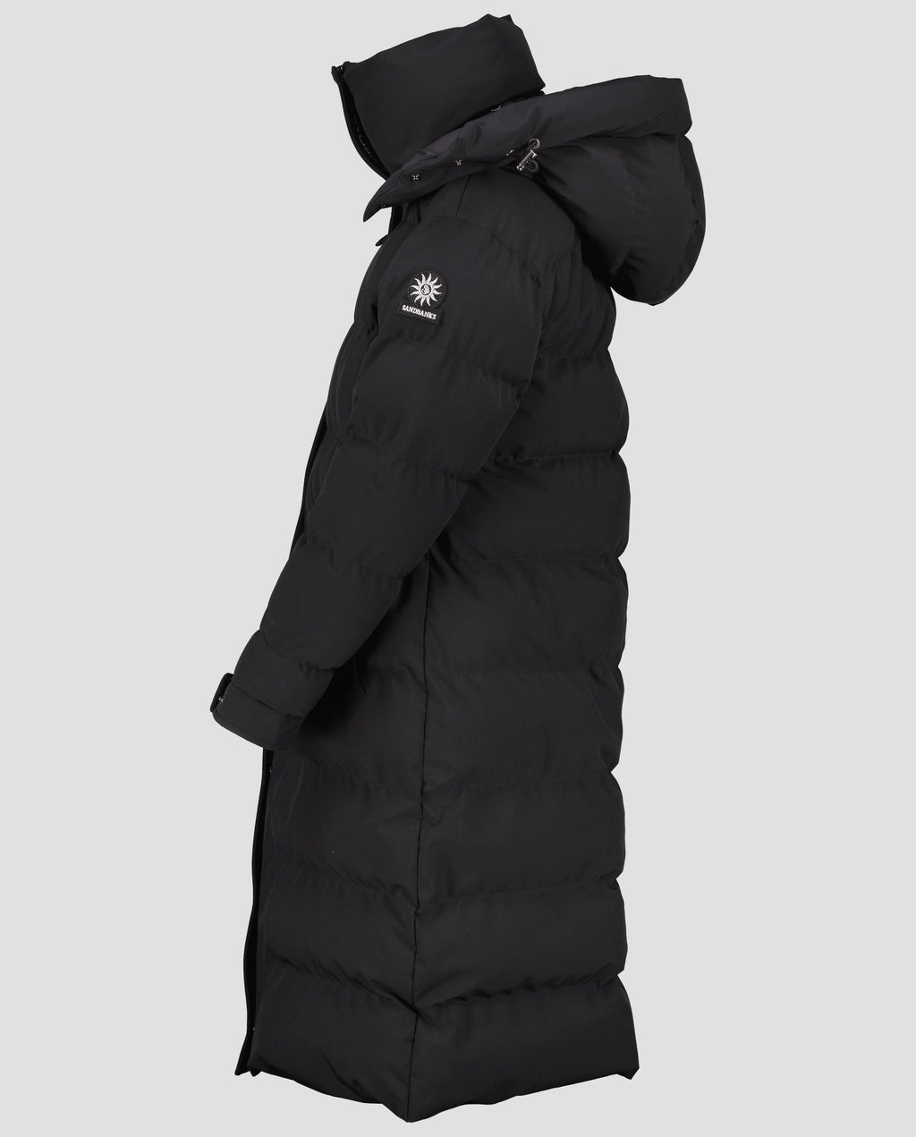 Women's Sandbanks Haven Black Long Puffer Jacket - image 9