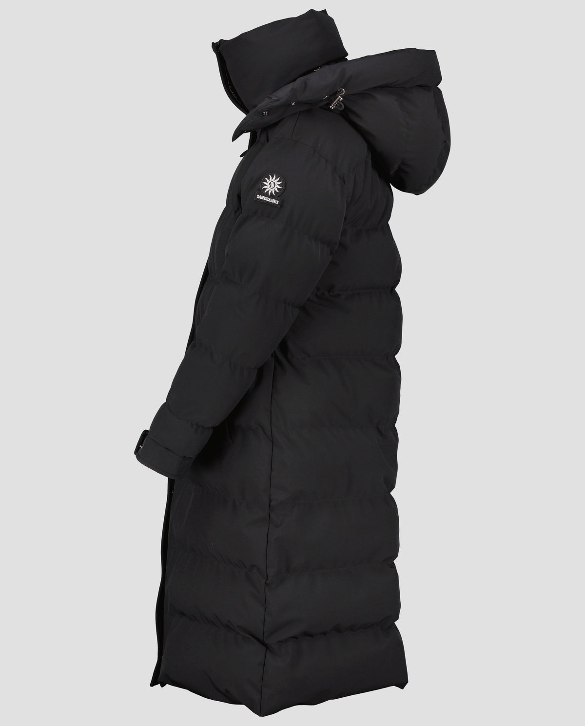 Women's Sandbanks Haven Black Long Puffer Jacket - image 9