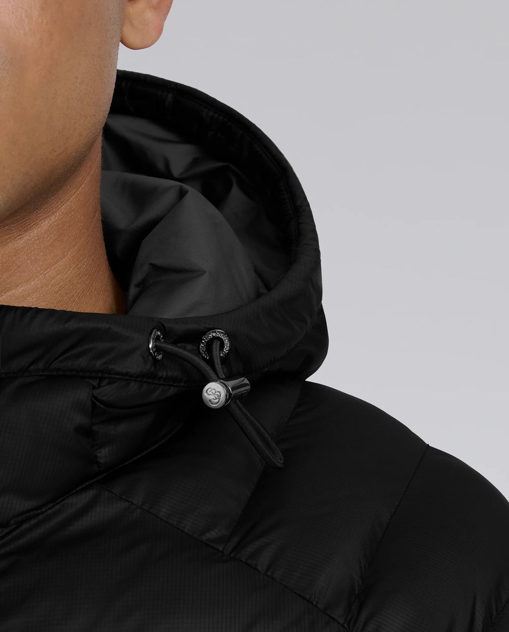Men's Sandbanks Black Ragland Hooded Ripstop Micro Puffer Jacket - image 9
