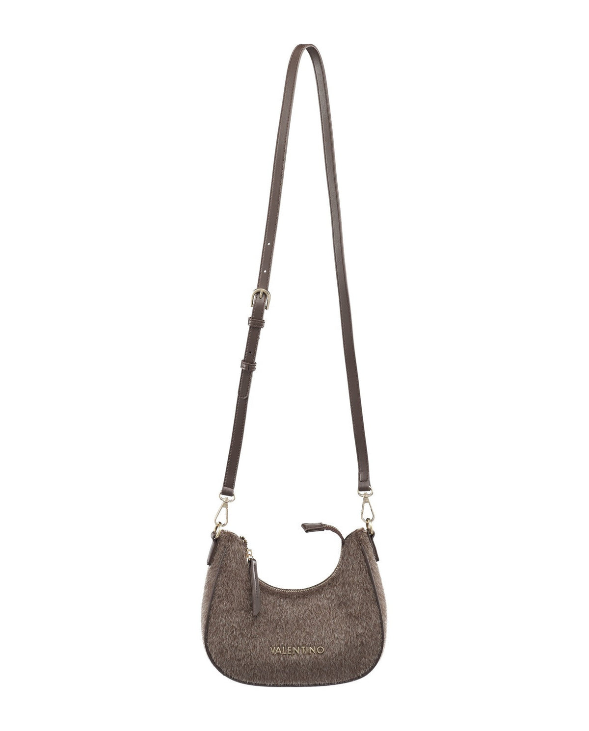 Women's Valentino Ocarina Winter Shoulder Bag In Dark Brown