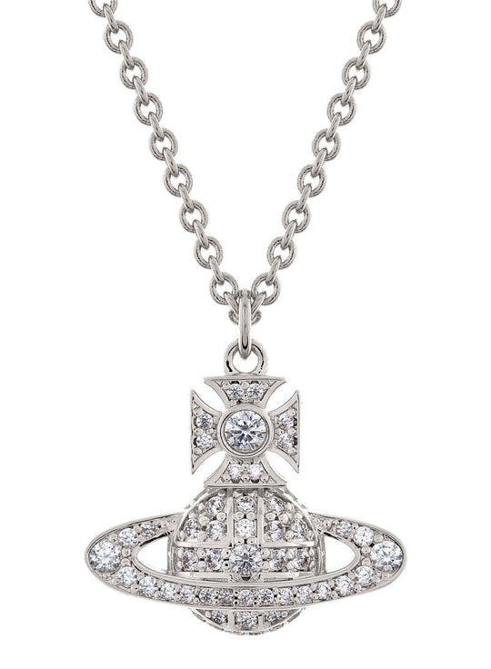 Vivienne Westwood Carmela Bas Relief Pendant Platinum Plated