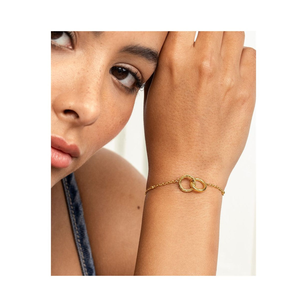 Olivia Burton Amity Interlock Circles Bracelet Stainless Steel Gold Plated by Olivia Burton