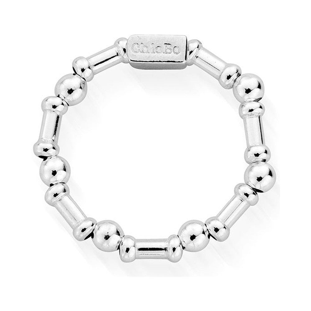 The ChloBo Rhythm of Water Ring, a silver metal ring from ChloBo, available at OD’s Jewellers in St Helens.