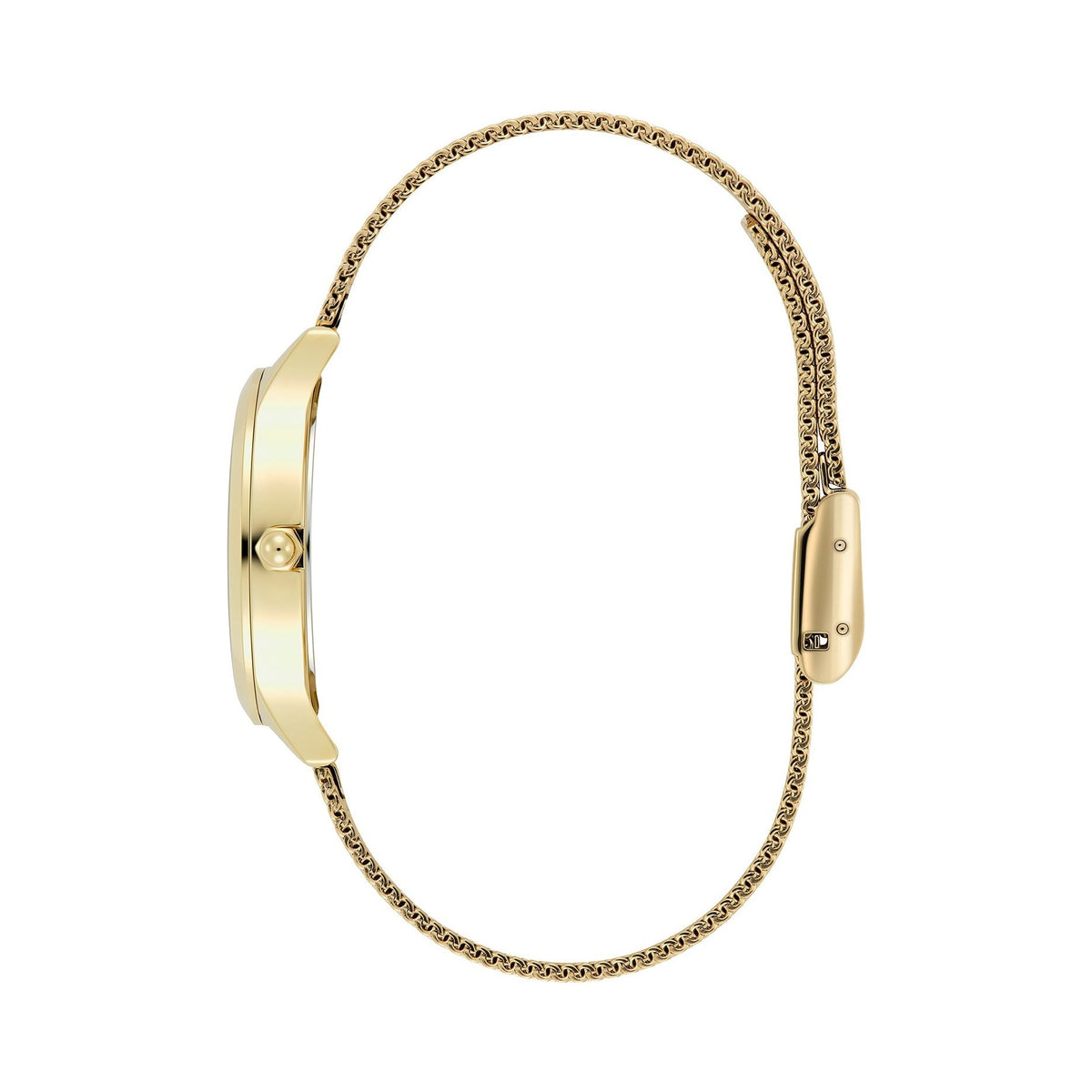 Olivia Burton Ladies Signature Ivory Sunburst Dial Mesh Bracelet Watch Gold Plated by Olivia Burton