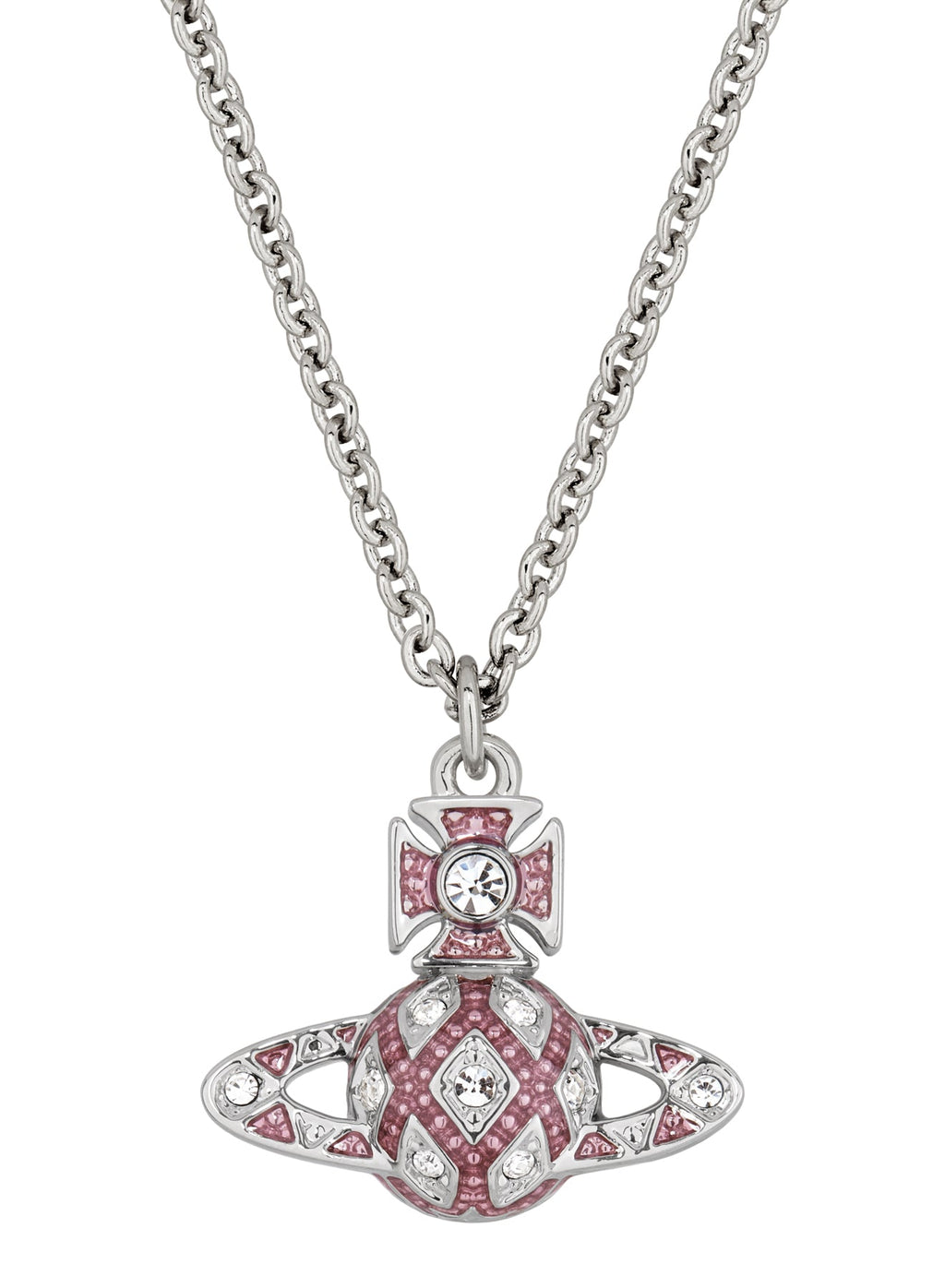 Vivienne Westwood Rachelle Bas Relief Dark Rose Necklace 630203J9-02P788-