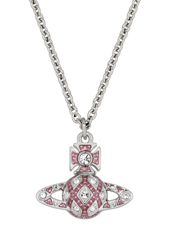 Vivienne Westwood Rachelle Bas Relief Dark Rose Necklace 630203J9-02P788-