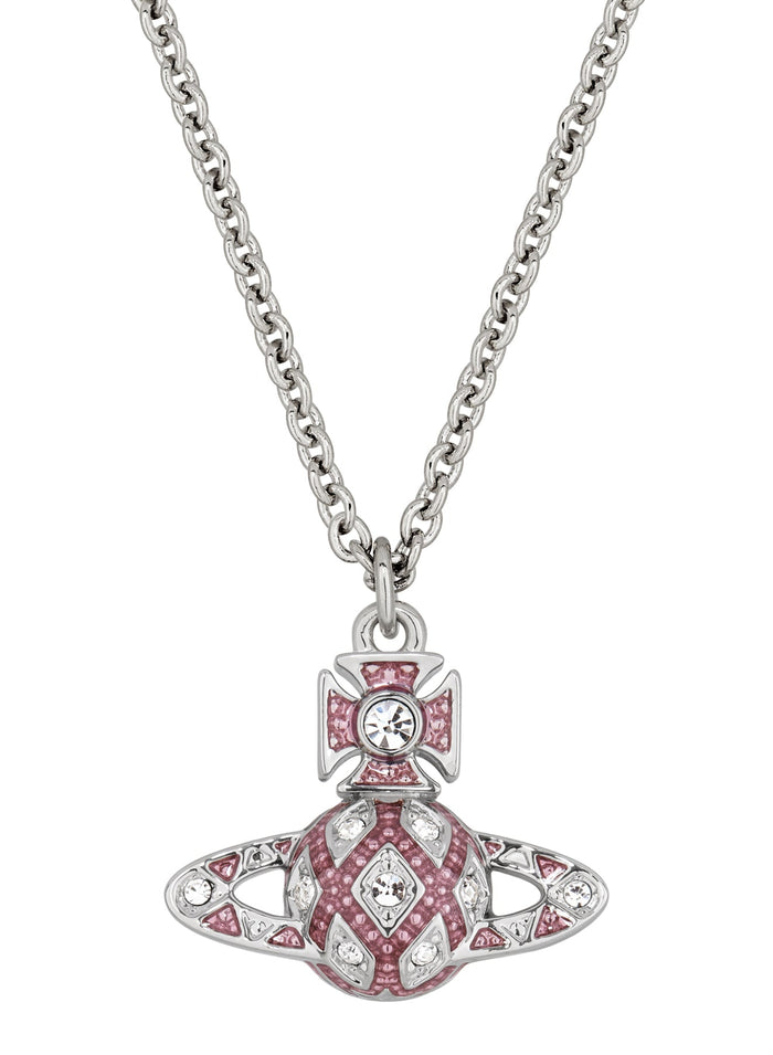 Vivienne Westwood Rachelle Bas Relief Dark Rose Necklace 630203J9-02P788-