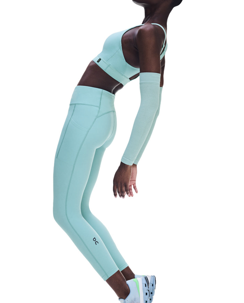 Women's On Running Performance Tights 7/8 1 Aquamarine — view 9
