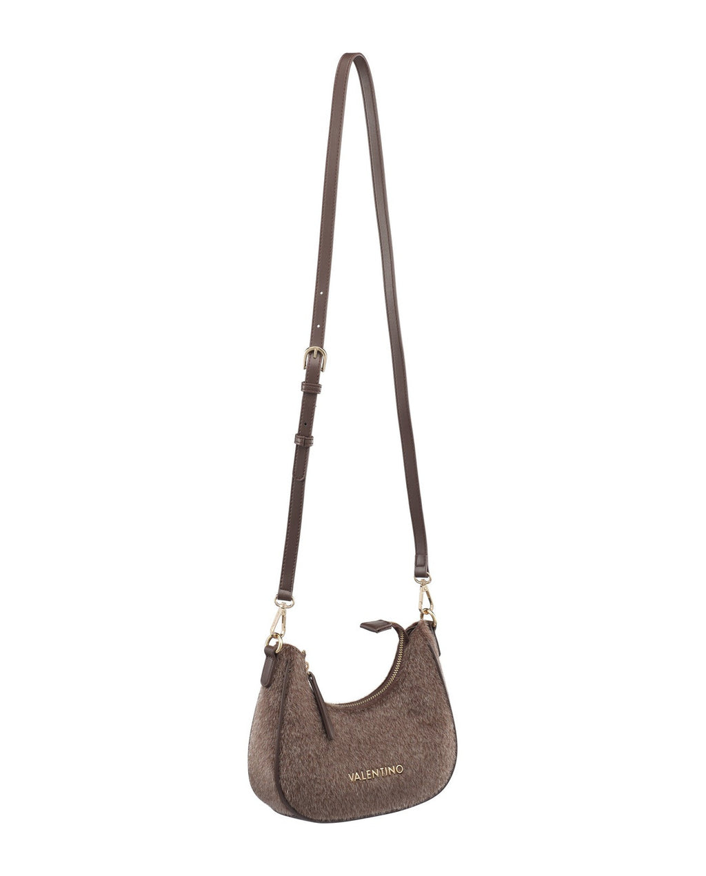 Women's Valentino Ocarina Winter Shoulder Bag In Dark Brown