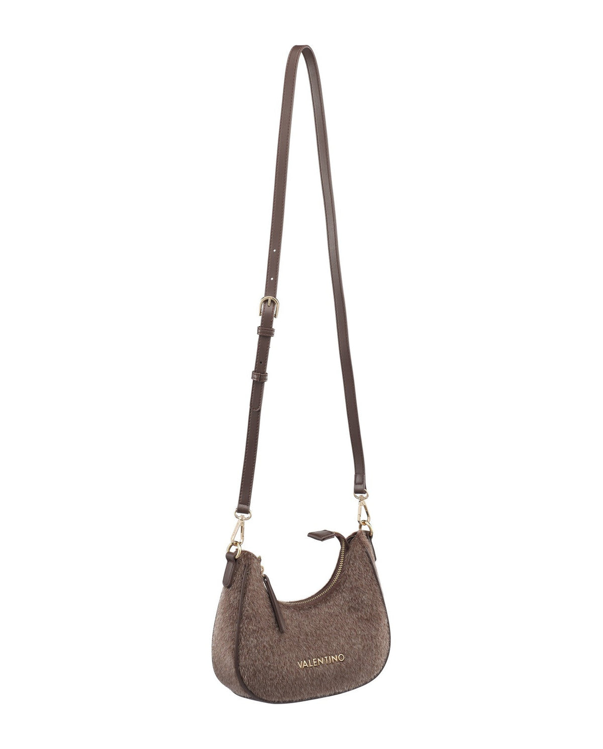 Women's Valentino Ocarina Winter Shoulder Bag In Dark Brown