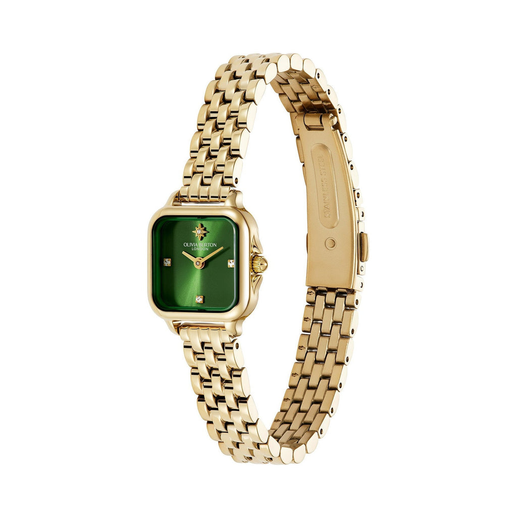 Olivia Burton Mini Grosvenor Square Green Dial Bracelet Watch 24000364 — view 2