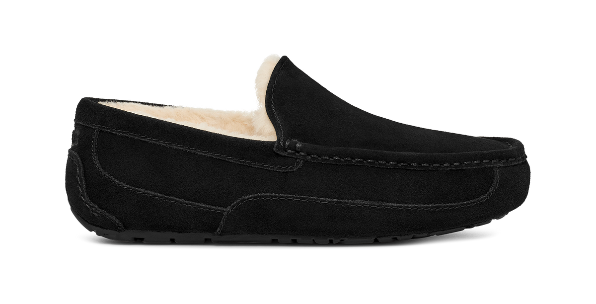 Mens UGG Ascot Black Slippers