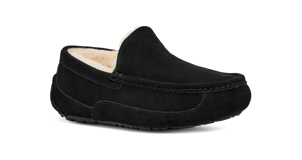 Mens UGG Ascot Black Slippers — view 2