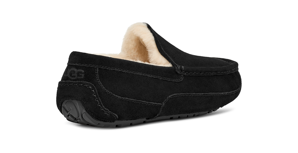 Mens UGG Ascot Black Slippers — view 4