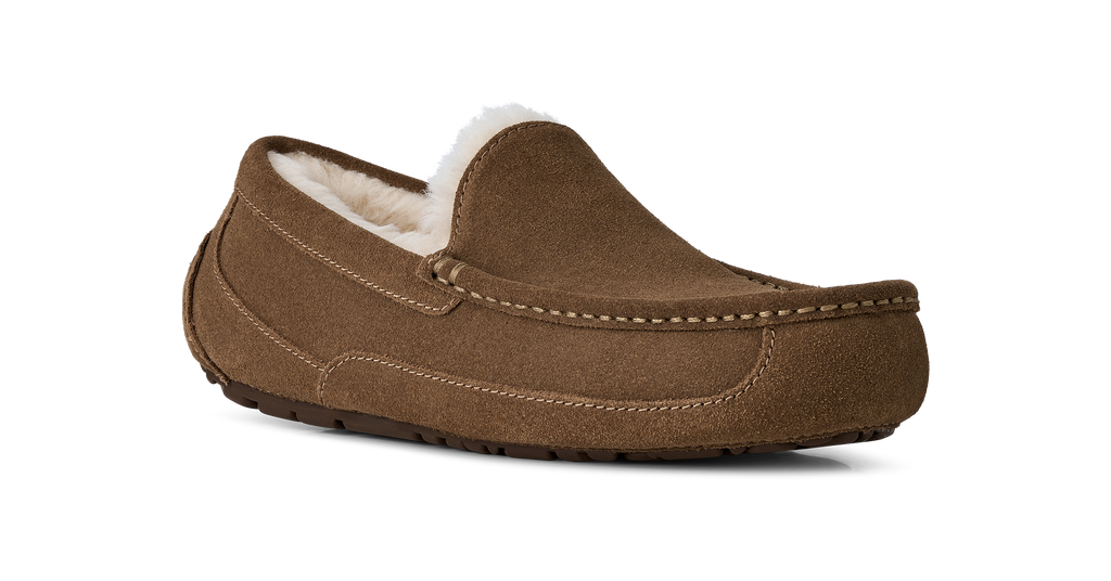 Mens UGG Ascot Light Bronze Slippers — view 7