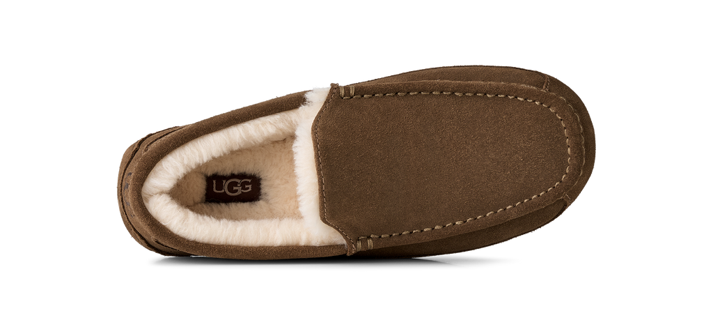 Mens UGG Ascot Light Bronze Slippers — view 2