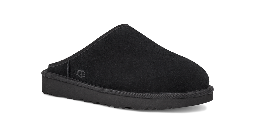 Mens UGG Classic Slip On Slipper in Black — view 2