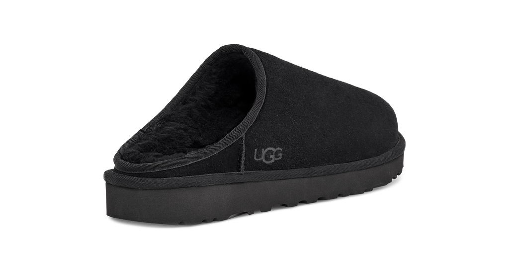 Mens UGG Classic Slip On Slipper in Black — view 4