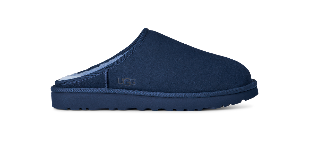Mens UGG Classic Slip On Slipper in Deep Ocean Blue