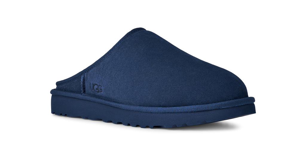 Mens UGG Classic Slip On Slipper in Deep Ocean Blue — view 2