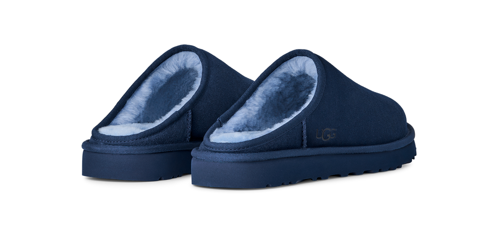 Mens UGG Classic Slip On Slipper in Deep Ocean Blue — view 4
