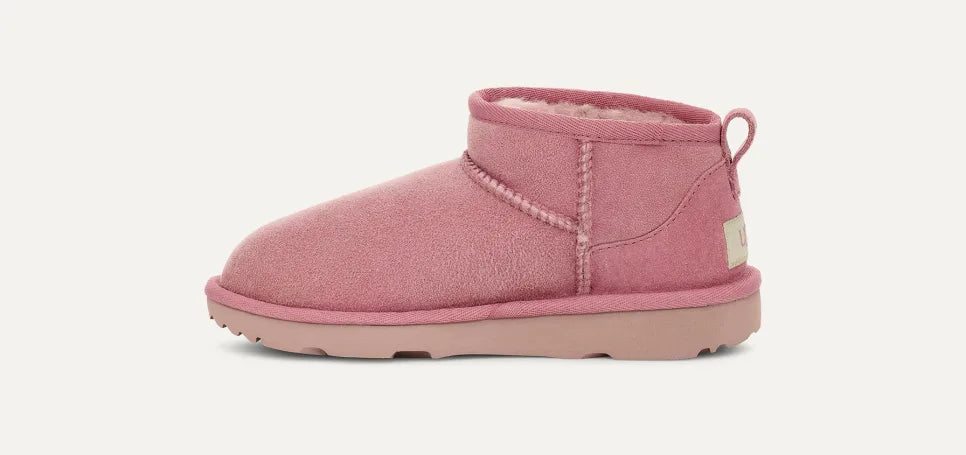 Girls UGG Junior Chestnut Ultra Mini Boot in Dusty Orchid — view 3