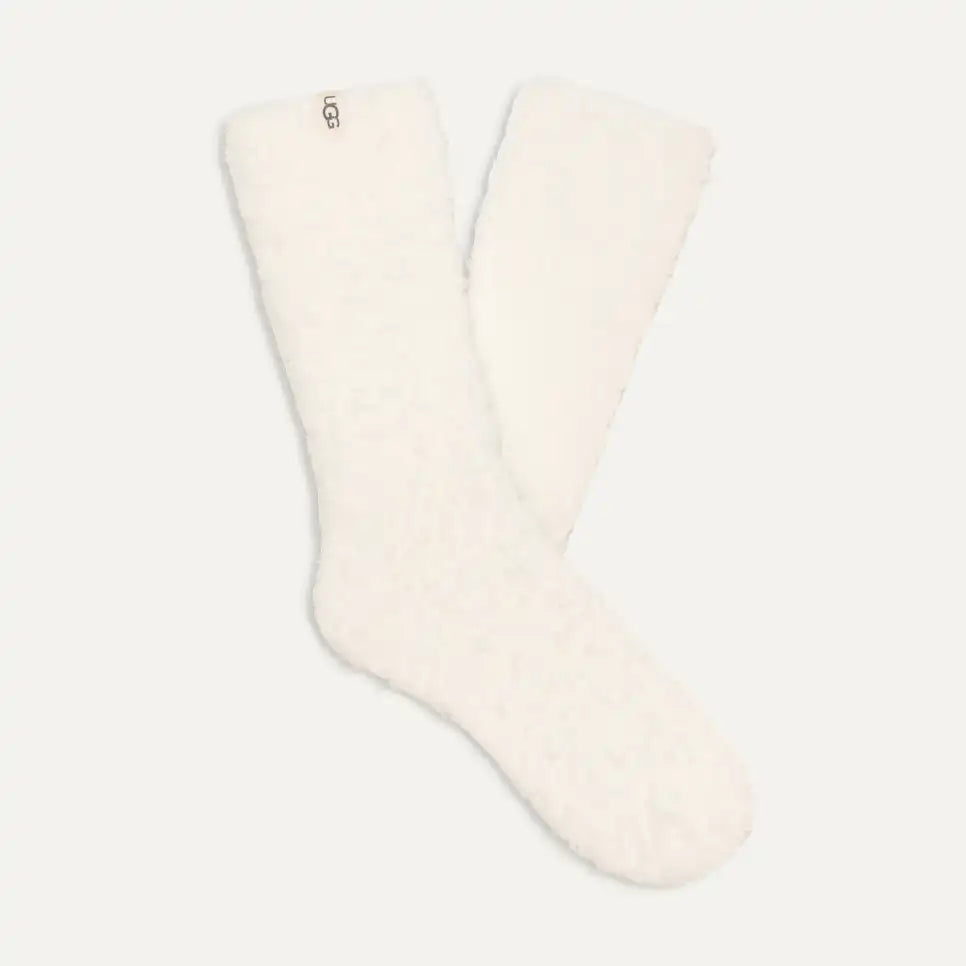 Womens UGG Teddi Cozy Crew Cream Socks