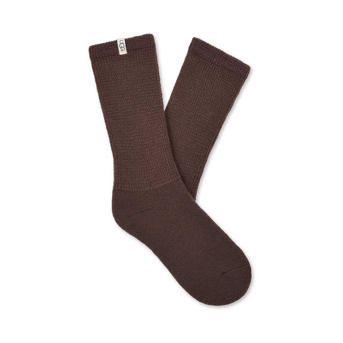 Womens UGG Shealy Cozy Crew Burnt Cedar Socks