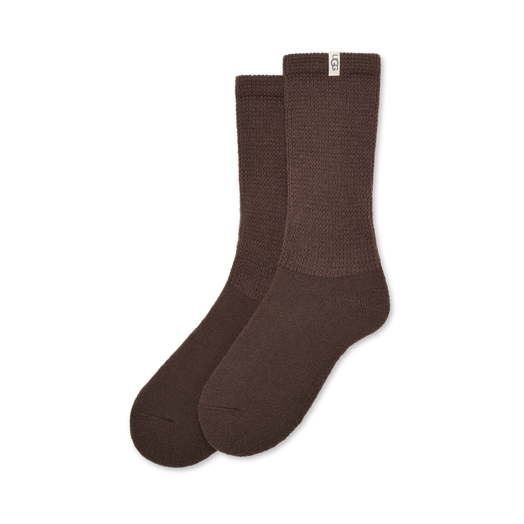 Womens UGG Shealy Cozy Crew Burnt Cedar Socks