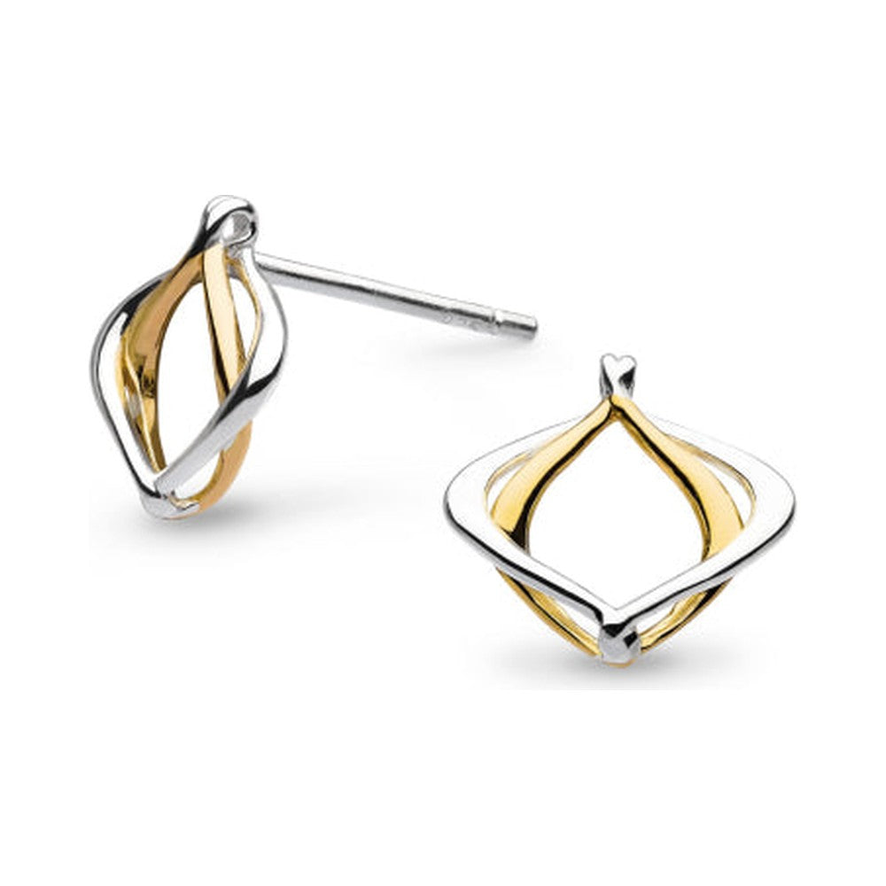 The Alicia Golden Petite Stud Earrings, a gold and silver earrings from Kit Heath, available at OD’s Jewellers in St Helens