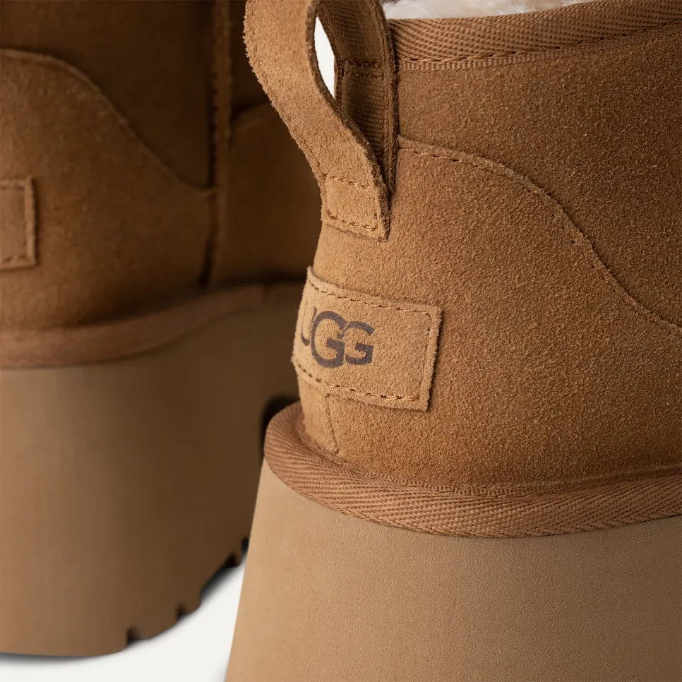 Women's UGG Classic Ultra Mini New Heights Boot in Chestnut — view 4