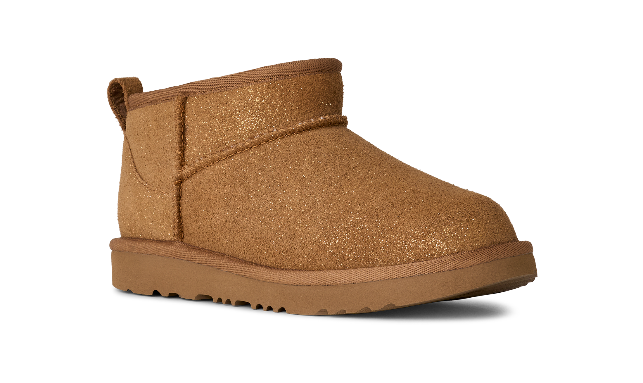 Unisex UGG Kids Classic Ultra Mini Dazzle in Chestnut — view 2
