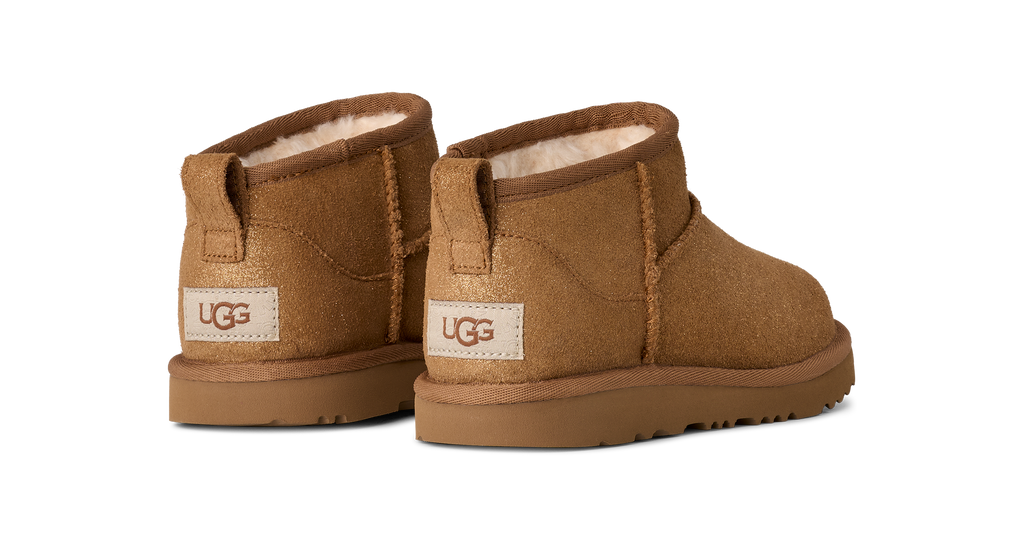 Unisex UGG Kids Classic Ultra Mini Dazzle in Chestnut — view 4