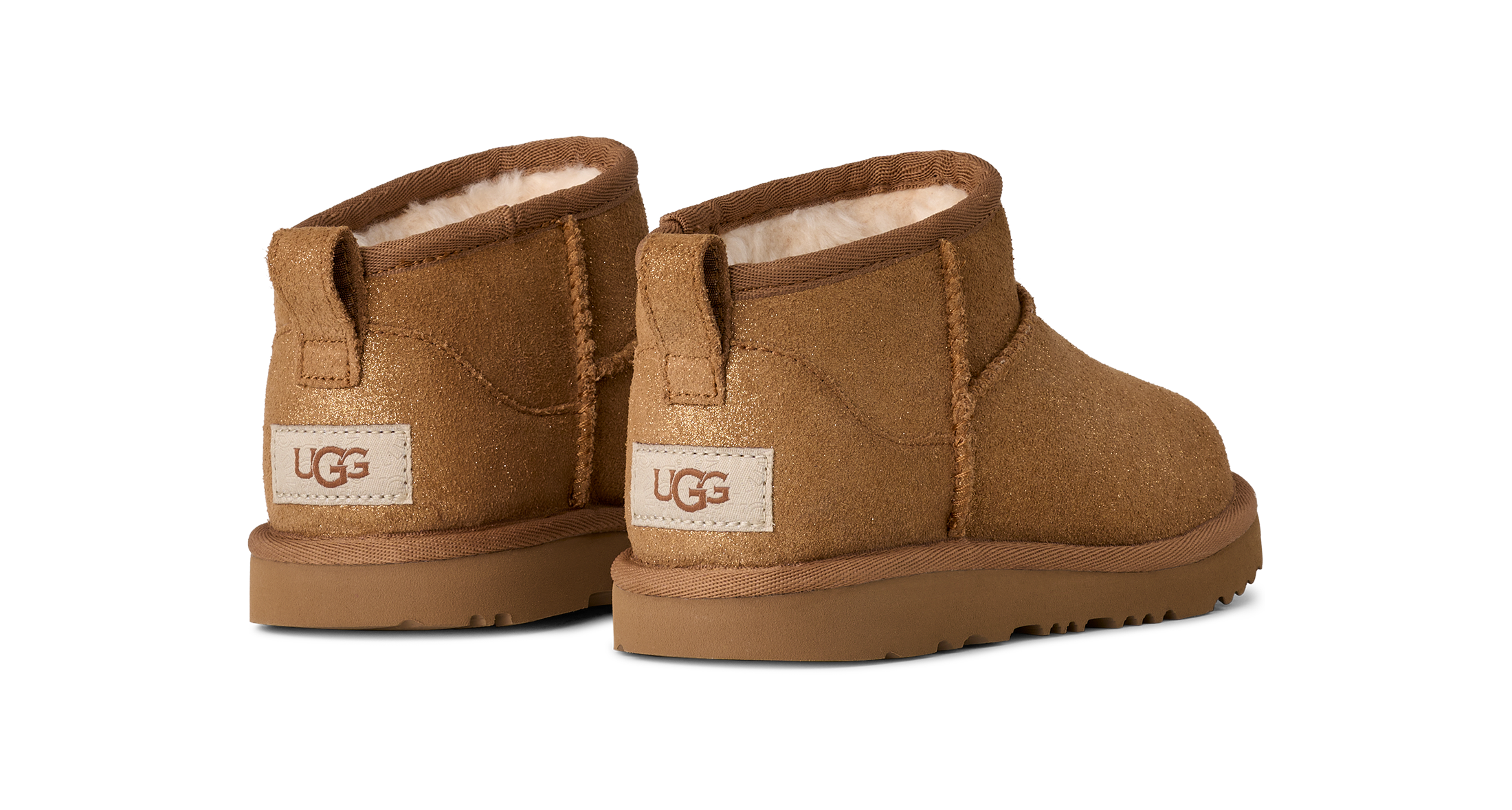 Unisex UGG Kids Classic Ultra Mini Dazzle in Chestnut — view 4
