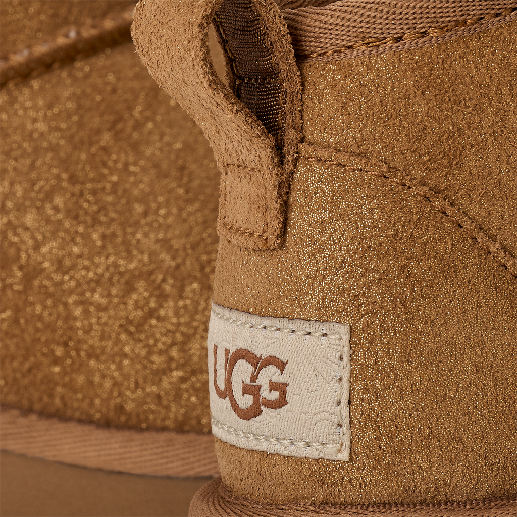 Unisex UGG Kids Classic Ultra Mini Dazzle in Chestnut — view 5