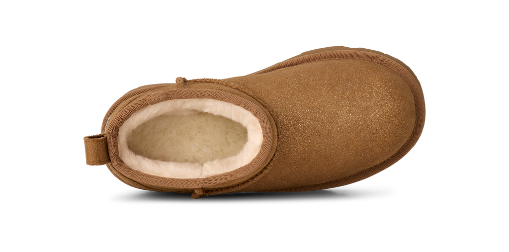 Unisex UGG Kids Classic Ultra Mini Dazzle in Chestnut — view 6