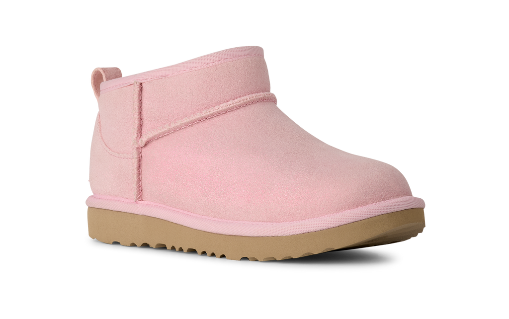 Unisex UGG Kids Classic Ultra Mini Dazzle in Ribbon Candy Pink — view 2