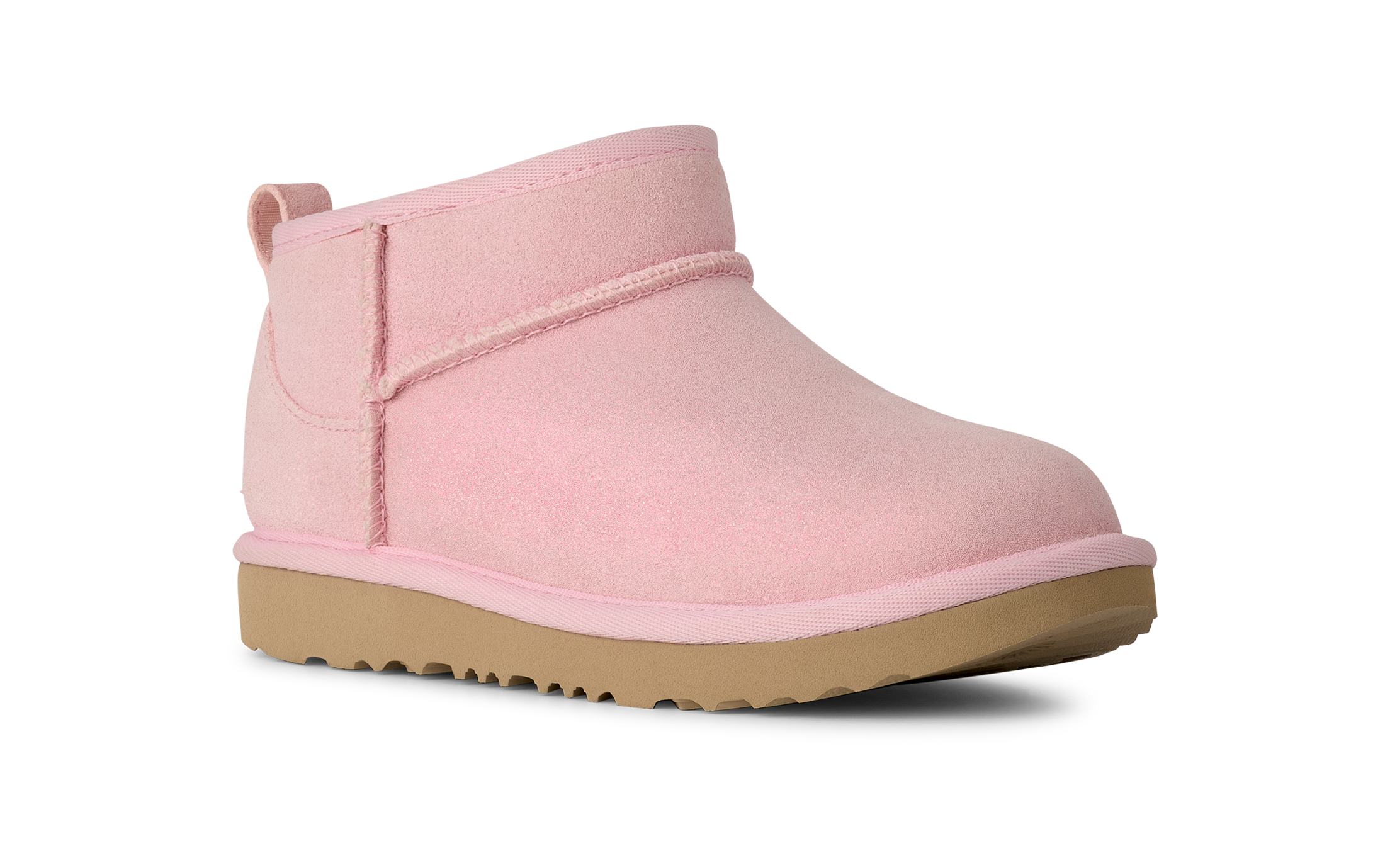 Unisex UGG Kids Classic Ultra Mini Dazzle in Ribbon Candy Pink — view 2