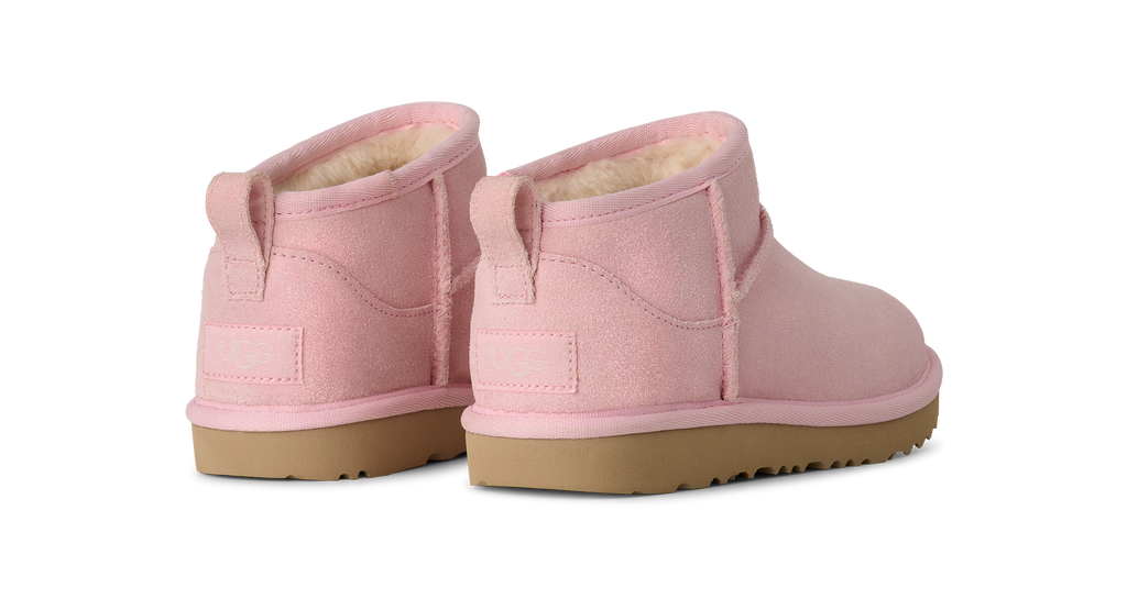 Unisex UGG Kids Classic Ultra Mini Dazzle in Ribbon Candy Pink — view 4