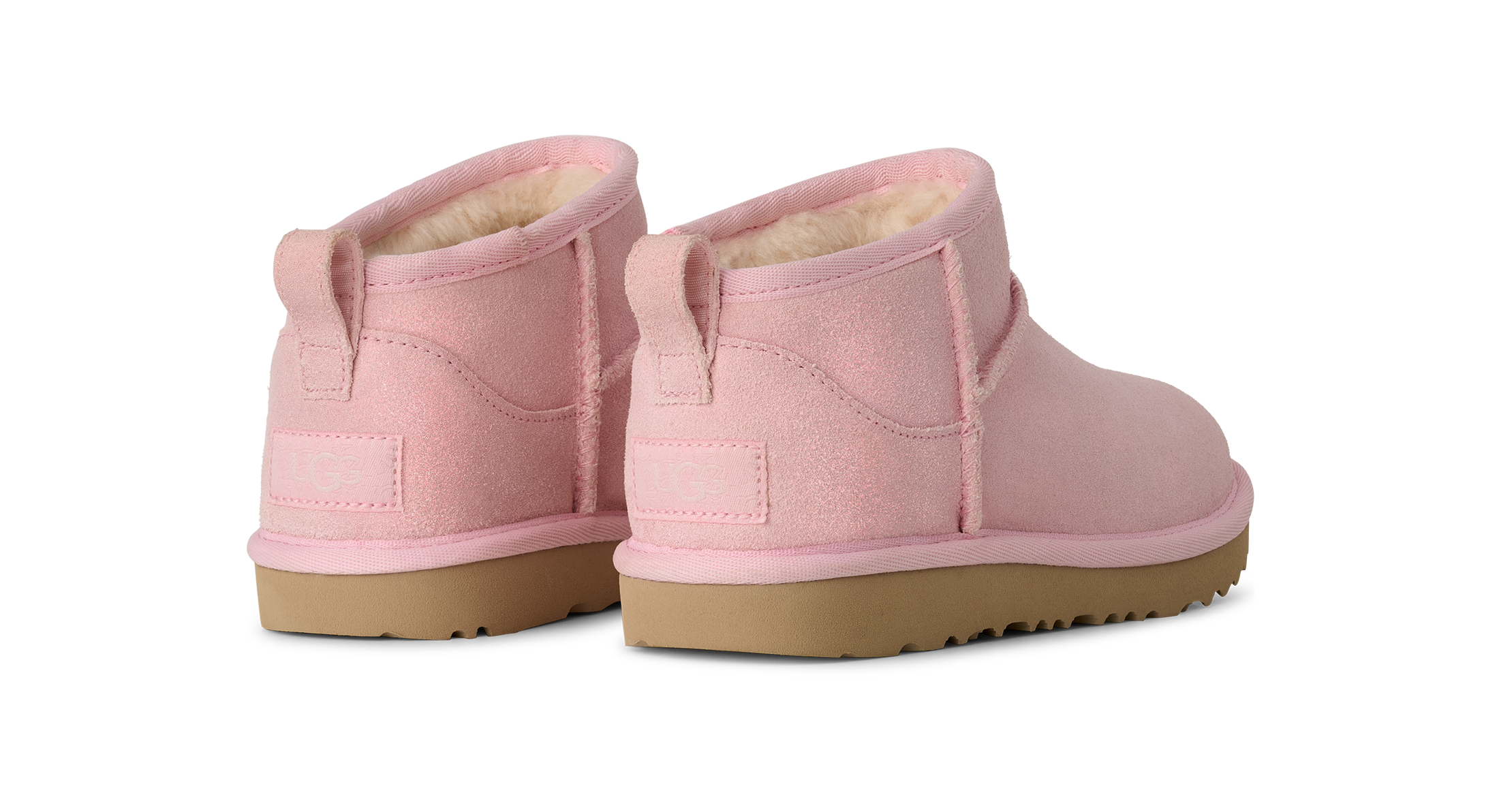 Unisex UGG Kids Classic Ultra Mini Dazzle in Ribbon Candy Pink — view 4