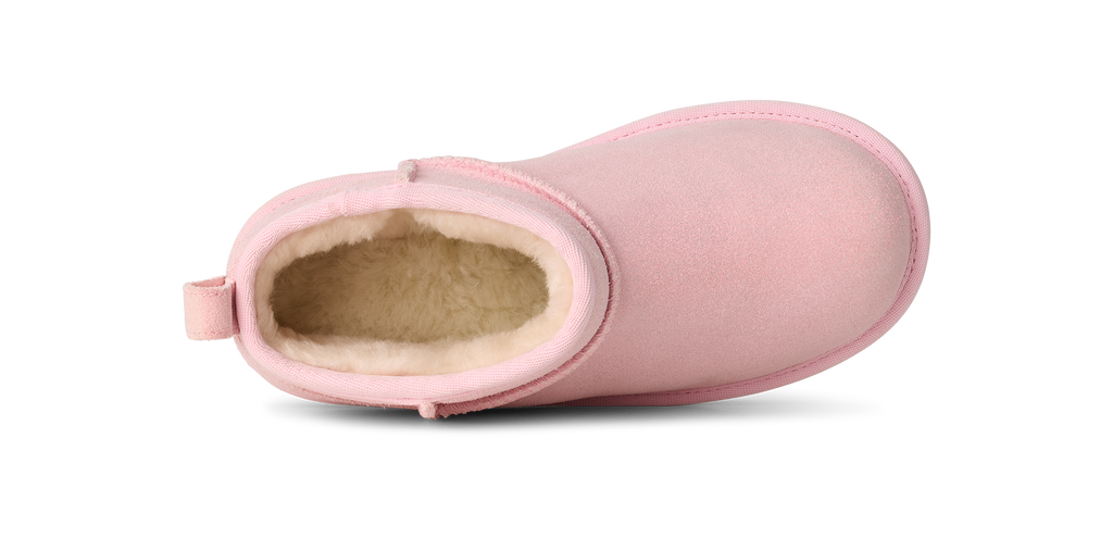 Unisex UGG Kids Classic Ultra Mini Dazzle in Ribbon Candy Pink — view 6