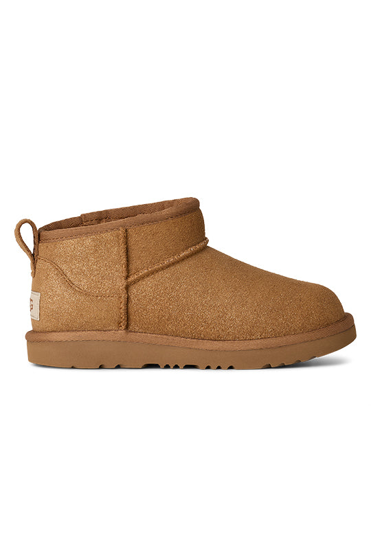Unisex UGG Kids Classic Ultra Mini Dazzle in Chestnut