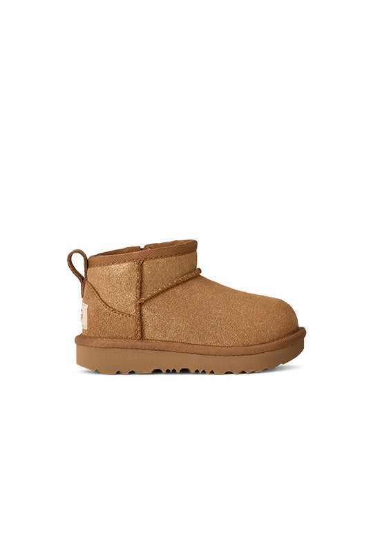 Unisex UGG Toddler Classic Ultra Mini Dazzle in Chestnut
