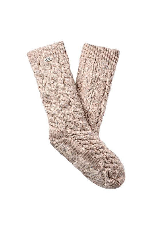 Women's UGG Lowyn Cable Knit Fleece Sock