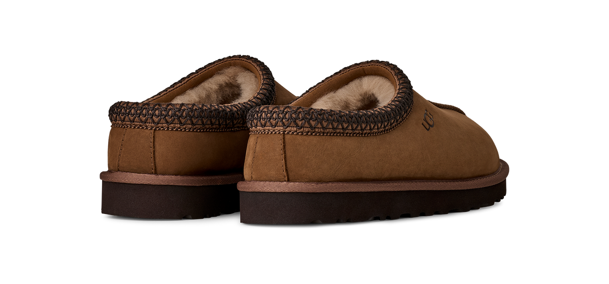 Mens UGG Tasman Ii Nubuck Dark Chestnut Slippers — view 6