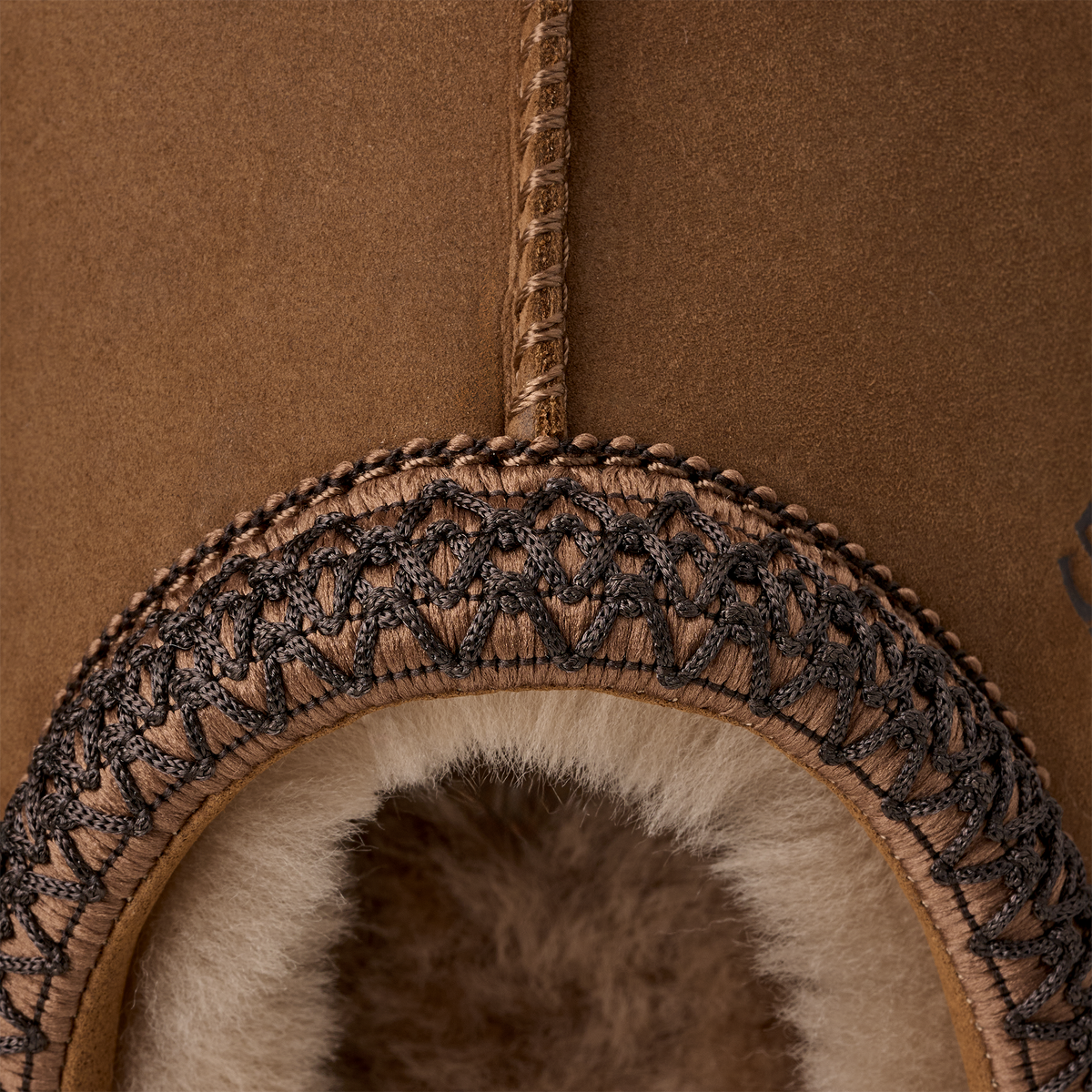 Mens UGG Tasman Ii Nubuck Dark Chestnut Slippers — view 2